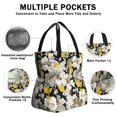 thumbnail image 3 of Pioneer Flower Floral Print Pattern Drawstring Lunch Bag Women - Drawstring Lunch Bag Insulated for Work Office - Stain-Resistant Large Lunchbags for Women with Multi-Pockets, 3 of 6