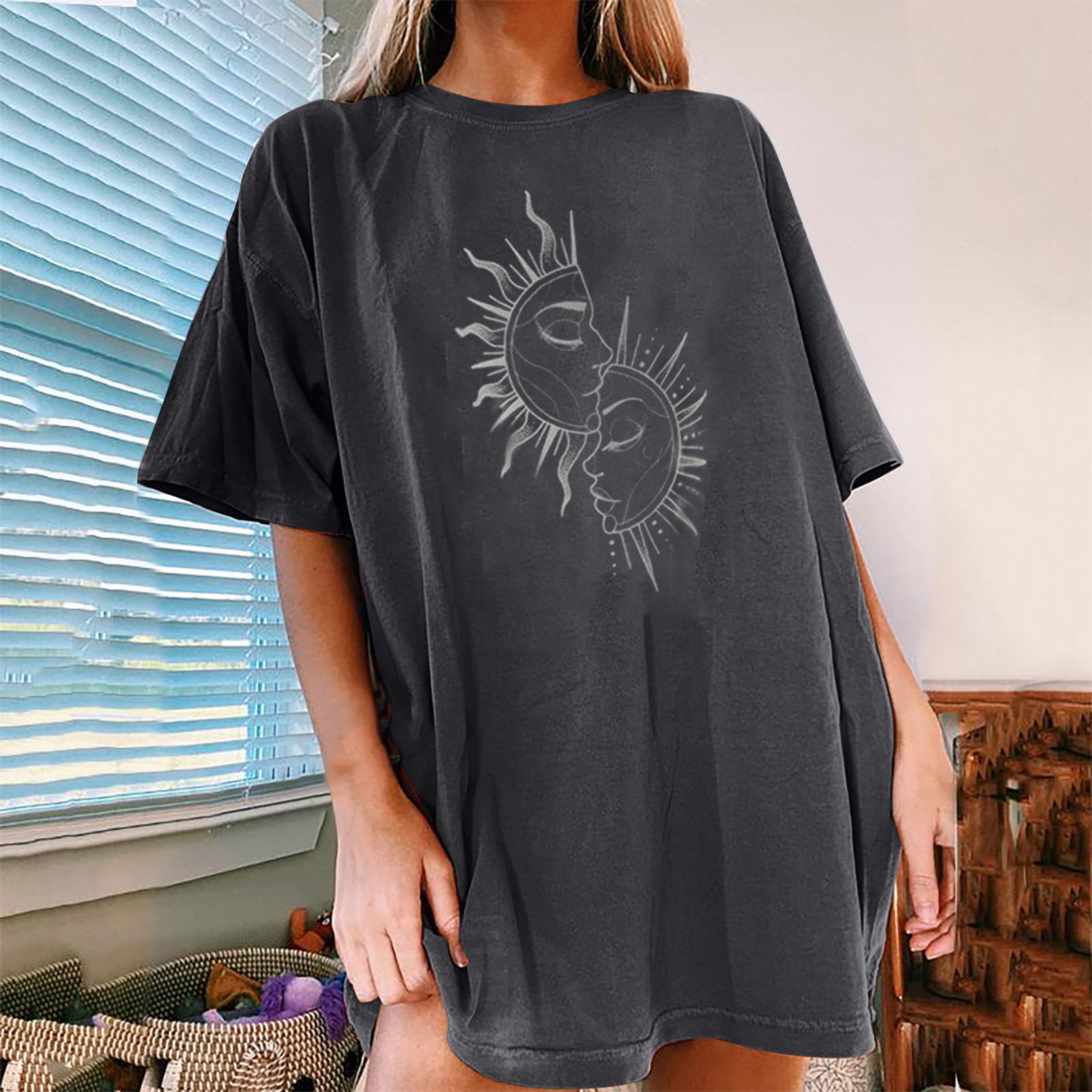 Oversized T Shirts for Women Casual Loose Short Sleeve Summer