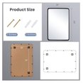 thumbnail image 4 of 16 x 24 Inch Bathroom Mirror, Rectangle Decorative Wall Mounted Bathroom Vanity Mirror with Metal Frame, Small Wall Mirror for Bathroom, Living Room or Bedroom, Black 24"L x 16"W, 4 of 9