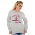 thumbnail image 4 of Cupcakes Good Idea Food Sweet Dessert Women Crewneck Sweatshirt Brisco Brands X, 4 of 6