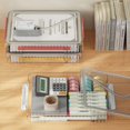 thumbnail image 3 of Boîte de Rangement Anti-Poussière avec Poignée Empilable Design Clair Conteneur de Rangement pour Documents, 3 of 3