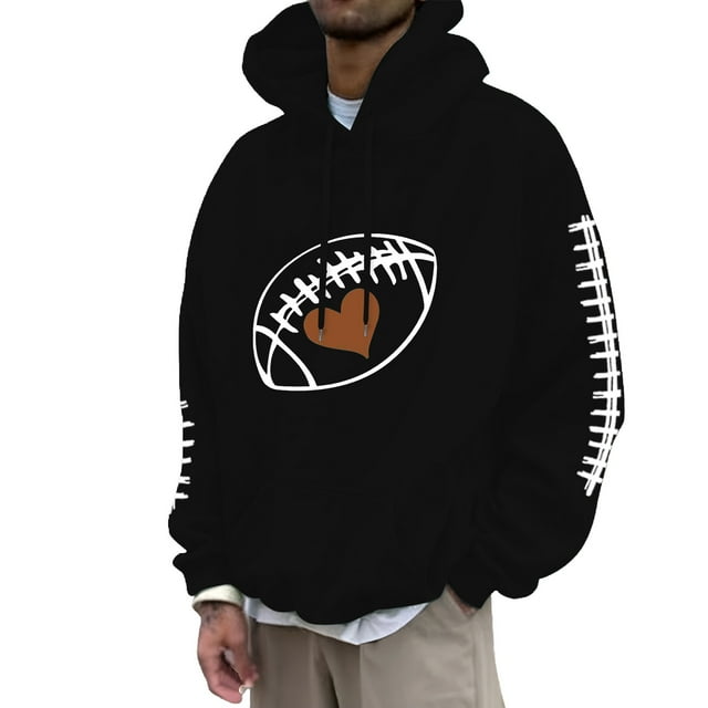 LUOGENLI Chandails à Capuche pour Hommes Graphiques Rose Chandails à Capuche et Chandails pour Hommes Imprimé Football Chandail à Enfiler Décontracté Coupe Ample Chandail à Capuche pour Automne Hiver Tenue Quotidienne Chandails à Capuche à Fermeture Éclair Complète pour Hommes Camouflage Noir Taille TTTG