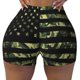 thumbnail image 2 of Balery American Flag Camo Pantalones cortos de entrenamiento estampados para mujer, sin costuras, ajustados, para gimnasio, yoga, correr, deportes, ejercicio activo, fitness.-XX-Large, 2 of 8