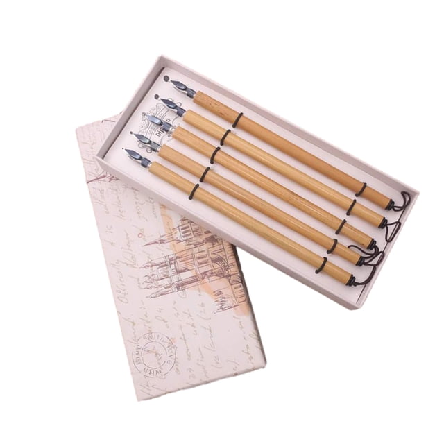 Matsuzay 5pcs / set Luxury Feel Elegant Calligraphy Pen Set para una escritura suave Fácil de sostener Bolígrafos de caligrafía duraderos Type3 NO3