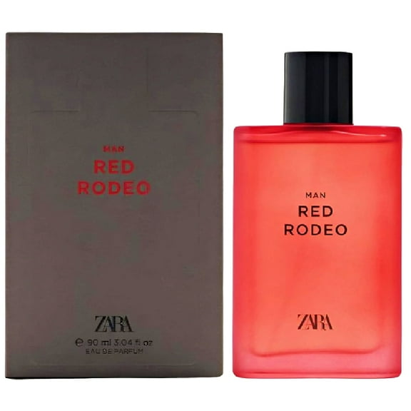 Zara Red Rodeo Perfume for Men Bold Ambery Woody Fragrance with Fresh Bergamot Strawberry Intense Leather Fir Balsam Warm Amber Cashmeran Vanilla Scent Eau De Parfum 90 ML (3.04 fl. oz)