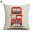 thumbnail image 1 of HEVIRGO London Characters Flag Bus Linen Cushion Throw Pillow Cover Case Pillowcase, 1 of 10