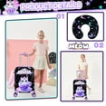 thumbnail image 3 of Kids Carry on Luggage Sets for Girls Rolling Small Suitcases with Wheels Travel Essentials for Kids with Travel Pillow 16 Inch Purple Cat, 3 of 6