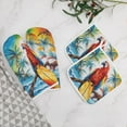 thumbnail image 5 of Hawaiian Style Oven Mitts And Pot Holders Sets of 4 Oven Gloves Set Potholders for Kitchen Cooking Baking Grilling Anti Scald Hot Pads And Heat Resistant, 5 of 6