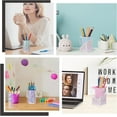 thumbnail image 6 of 4pcs 4 style Plastic Pen Holder Stands Cute Foam Pencil Cup Multi-Purpose Desk Organizer Makeup Brush Holder Round & Sqaure Mixed color 69x109mm Inner Diameter: 44~46mm 1pc/style, 6 of 6