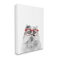 thumbnail image 2 of Stupell Industries Funny Face Cat Wearing Glasses Animals & Insects Painting Gallery Wrapped Canvas Print Wall Art, 2 of 5