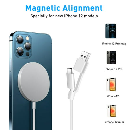 AICase Wireless Fast Magnetic Type C 2 in 1 Charger...
