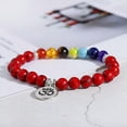 thumbnail image 3 of RSAMD 8MM 7 Chakra Men's Hematite Natural Stone Lion Buddha Beaded Charm Bracelet Gift-197-5, 3 of 5
