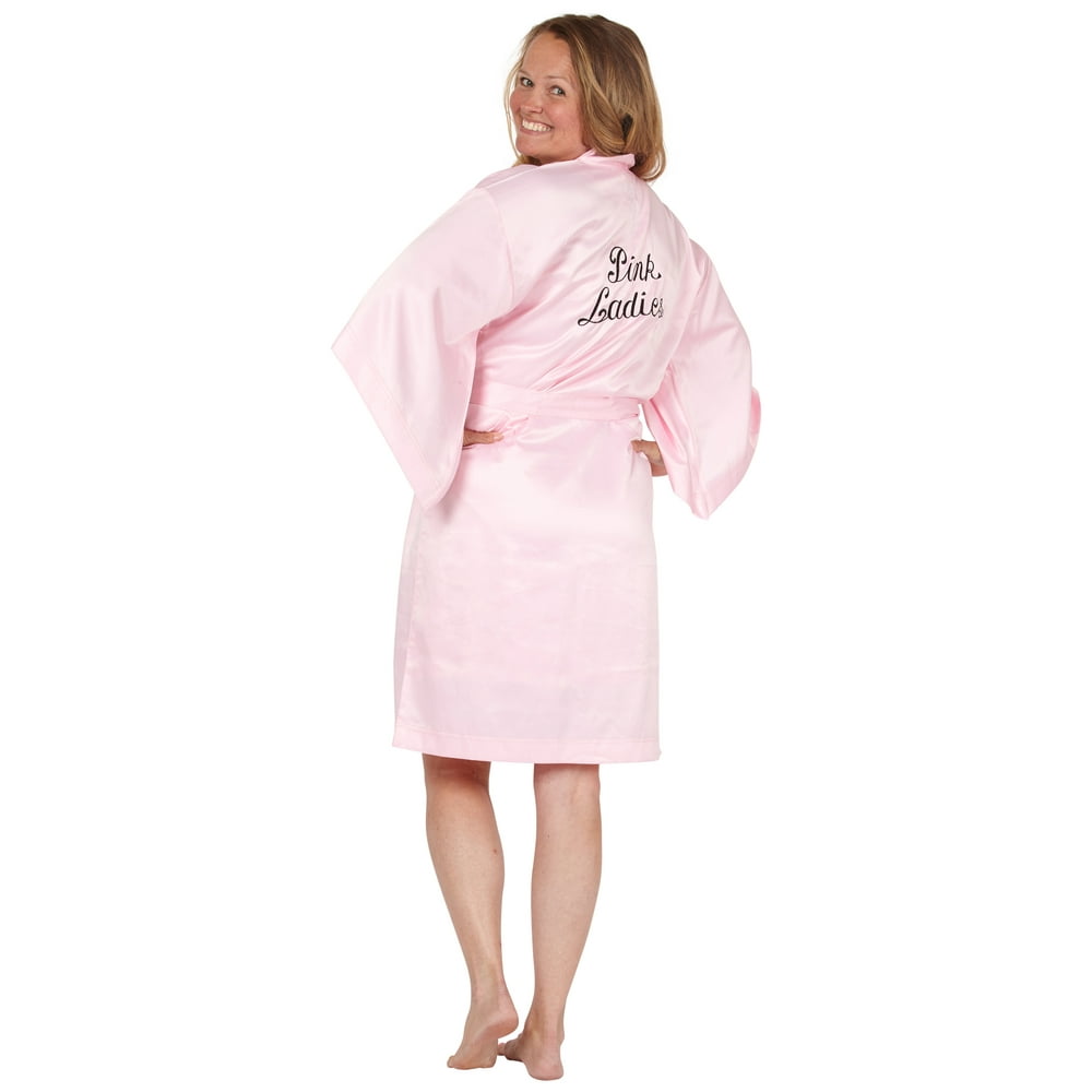 Intimo Grease The Movie Sandy Pink Ladies Satin Belted Ladies Robe