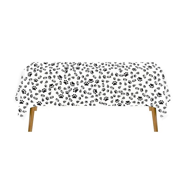 Suministros de fiesta de cumpleaños para perros, mantel con estampado de pata de gran tamaño, decoraciones de feliz cumpleaños para mascotas MFZFUKR CPB-US-YY176-2