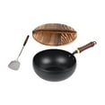 thumbnail image 2 of DOLITY 9.45inch Wok Pan Boiling Induction Cooker Cookware for Hotel Restaurant Home Hammer pattern, 2 of 9