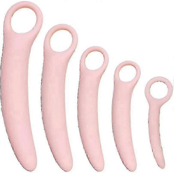 QoQiu 5-Pack Silicone Pelvic Floor Muscle Dilator Trainer SetPelvic Wand Massager for WomenPelvic Floor Muscle Trainer, Pelvic Floor Strengthening Yal
