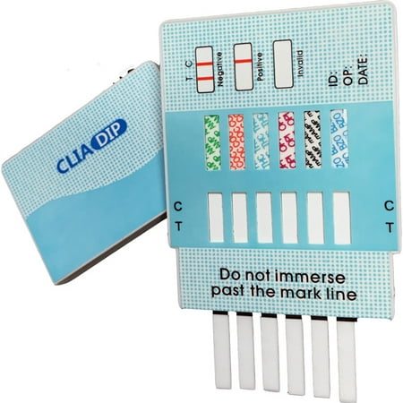 QTEST (10 Pack) 6 Panel Drug Test Dip Cards. Each Dip Tests for 6