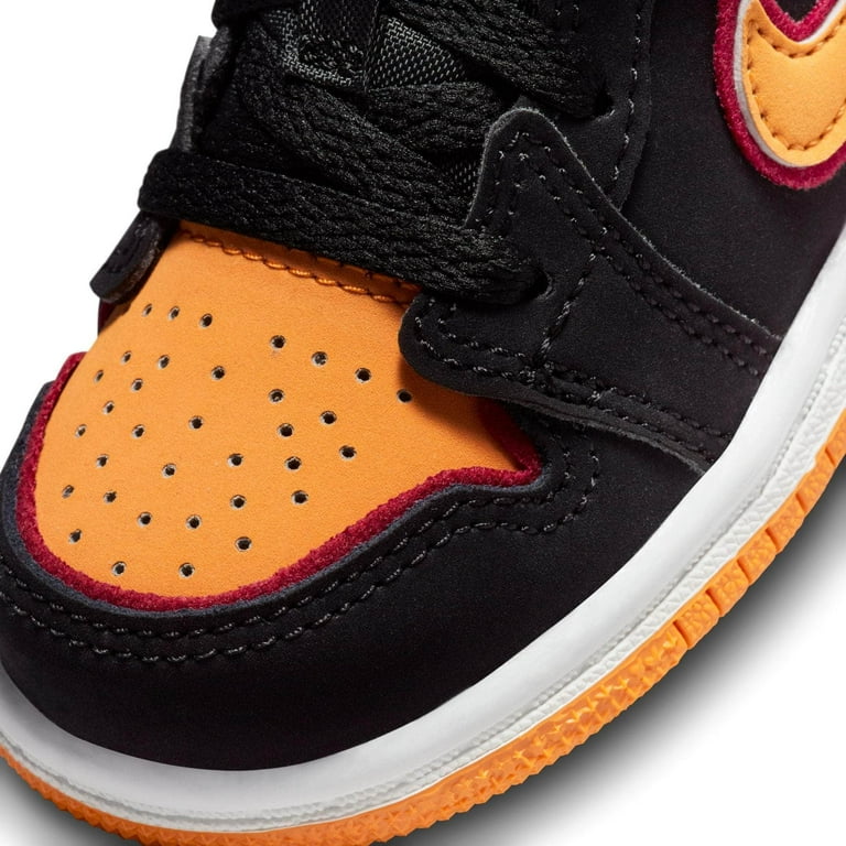 Black Vivid Orange Jordan Mid Yellow Black Orange Jordan Toddler's
