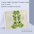 thumbnail image 2 of Frogs Stack on Each Other Light Switch Plate Covers 2 Gang Wall Plate Plastics Outlet Covers for Kitchen Home Office Decor, 2 of 8