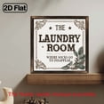 thumbnail image 2 of 2D Flat - 1pc Vintage The Laundry Room Where Socks Go to Disappear Frame Wooden Sign - Rustic Wall Decor for Laundry Room, Bathroom, Kitchen, Bedroom, Entryway - 8x8 Inch, Laundry Room Accessories, 2 of 9