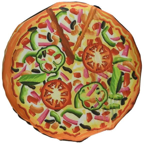 SCOOCHIE PET PRODUCTS New York Pizza | 7 Inch | Tough Dog Toy - We Squeak!