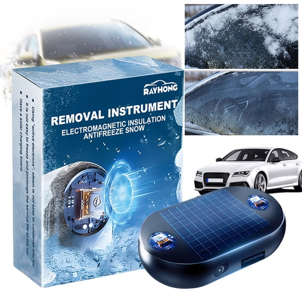 Descongelador Coche Ventana Cristal Antihielo Quitanieves Solar/USB Práctico Y Útil