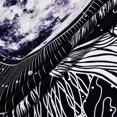 thumbnail image 5 of Tapiz de pared, psicodélico, 150x130cm con motivos de luna, estrellas y nubes, blanco y negro, para el dormitorio, 5 of 5