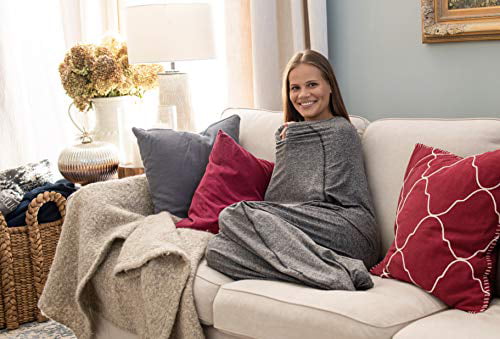 Weighted Blanket Alternative As Seen on Shark Tank for Men Old Version 2020 Women Large and Teens Grey Sleep Pod Classic The Original Machine Washable Wearable Blanket