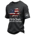 thumbnail image 4 of CCRFTGI Usa Flag Shirts for Child Boys Girls Size 7 Patriotic 4th Of July Cute Tops We the people American Flag Stars Striped Red White and Blue Summer Tops Festival Tee Tops Dark Gray 2-3 Years, 4 of 4