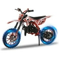 thumbnail image 2 of Floseru 49cc Dirt Bike Mini Gas Pocket Bike Mini Motorcycle,2-Stroke Pocket Rocket Motorcycle Gas Motorbike with Front Rear Disc Brakes,Max Speed 25MPH,Dual Headlights from USA Fast Arrival, 2 of 9