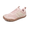 thumbnail image 2 of KANG Fashion Women's Wide-Toe Casual Sneakers, Minimalist Barefoot-Style Shoes, Platform -Sole Comfort Walking Shoes, Couples' Style Leather-Upper Athletic Shoes Pink 36, 2 of 7