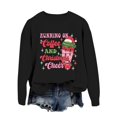 thumbnail image 1 of WEAIXIMIUNG Sweatshirt Dressy Women's Casual Light String Letter Large Print Sweatshirt Long Sleeve Sweatshirt, 1 of 4