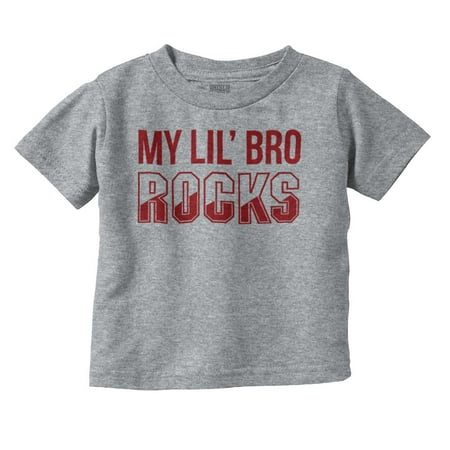 

Brother Youth Toddler T-Shirt Tees Tshirts Lil Bro Rocks Little Older Son Shower