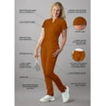 thumbnail image 3 of Adar Addition Go-Higher Scrub Set For Women - Notched V-Neck Scrub Top & Skinny Cargo Scrub Pants, 3 of 7