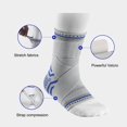 thumbnail image 5 of 1Pc Ankle Brace Comfortable Elastic Stress Relief Nylon Compression Ankle Sleeve Support for Sporting-Grey,M, 5 of 8