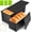 Black, variant on Pullman Loaf Pan with Lid + Non-Stick Meatloaf Pan with Draining Insert, Carbon Steel Bakeware with Scraper & Brush, 2LB Baking Pans for Homemade Bread & Meatloaf