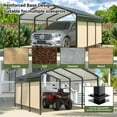 thumbnail image 7 of MUCHANT 10'x15' Outdoor Metal Carport, Heavy Duty Garage Galvanized Car Shelter with Enhanced Base and single side cloth for Pickup, Boat, Car and Tractors, 7 of 7