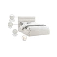 thumbnail image 2 of Meridian Furniture Adam Cream Linen Textured Fabric Queen Bed, 2 of 9