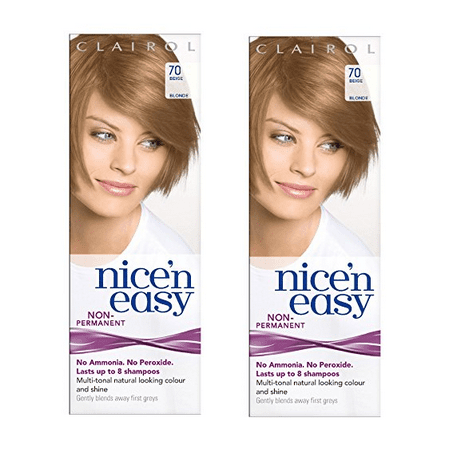 Uk Trimmer Clairol Nice N' Easy Hair Color #70, Beige Blonde (Pack of 2) Uk Loving Care + 3 Count Eyebrow Trimmer ()