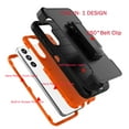 thumbnail image 3 of For Samsung Galaxy S23 2023 61" Case, Heavy Duty Rugged Defender Case with [Belt Clip Holster] [Built in Screen Protecotr], Shockproof Full Body Protection Kickstand Cover, Orange, 3 of 8