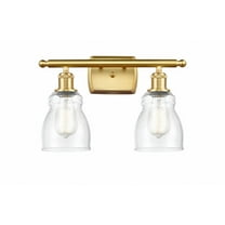 516-2W-SG-G394 Innovations Lighting Ellery - 2 Light Bath Vanity In Nautiical Style-9 Inches Tall and 16 Inches Wide-Satin Gold Finish-Seedy Glass