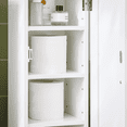 thumbnail image 3 of SoBuy FRG177-W, Support de Rouleau de Papier Toilette pour Salle de Bain, Armoire de Rangement Autoportante, Blanc, 3 of 8