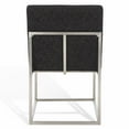 thumbnail image 4 of SAFAVIEH Couture Jenette Modern Linen Solid Dining Chair, Grey/Silver, 4 of 9