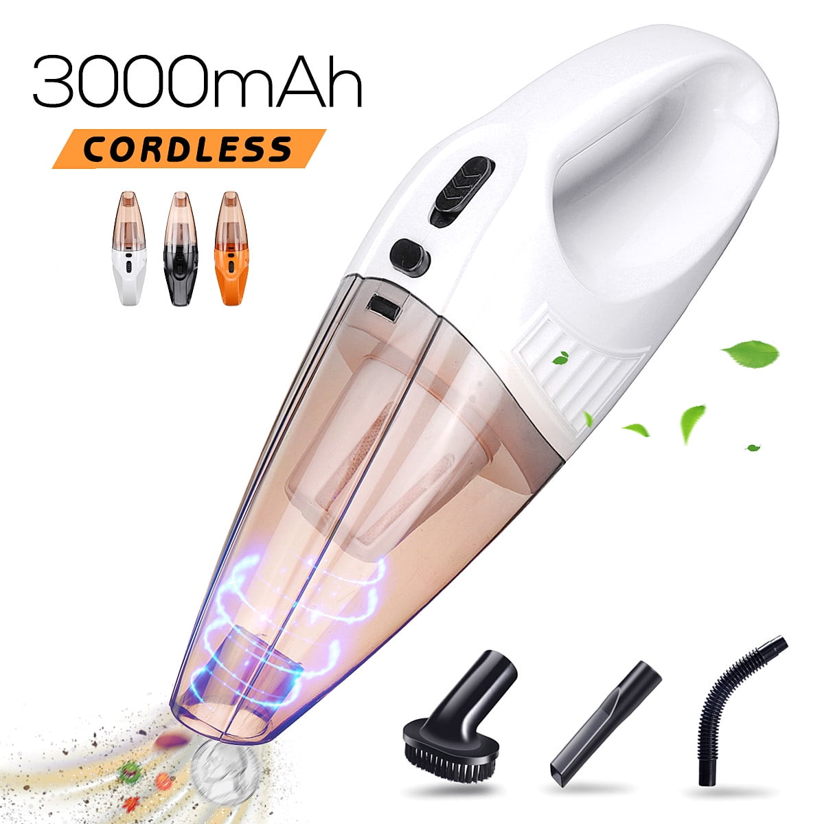 3200Pa Car Vacuum Cleaner 12V Cordless Handheld Wet Dry Dirt Small