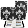 thumbnail image 2 of iauyy PU Leather Scrapbook Album | Expandable Binder with 20 Self-Adhesive Pages (11.8x24in)，Black and White Vector, 2 of 8