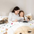 thumbnail image 5 of Homewish Kawaii Dog Cat 7-Piece Twin Bedding,Pet Love Theme Bedding Comforter Set,White,Polkadot Reversible, 5 of 8