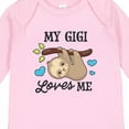 thumbnail image 4 of Inktastic My Gigi Loves Me with Sloth and Hearts Boys or Girls Long Sleeve Baby Bodysuit, 4 of 5
