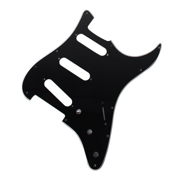 DQrwqpou Guitarra Eléctrica Strat 3 Capas SSS 11 Agujeros para FD (negro)