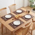 thumbnail image 3 of Placemats Set of 4 Waterproof Placemats for Kitchen Dining Table Decor Heat Resistant  Table Mat Dark Brown 17.7x11.8inch, 3 of 6