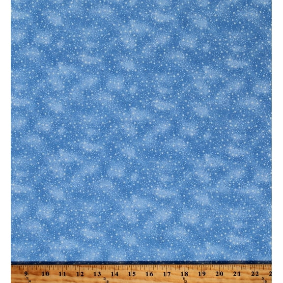Cotton Stars Etchings Sky Landscapes Twinkiling Blue Cotton Fabric Print by the Yard (19330778-EWC-13792-MB)